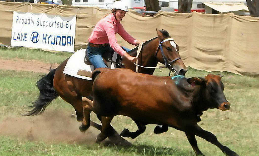 Kate McMeniman on Oak at last year’s Cunningham Campdraft. Kate McMeniman on Oak at last year’s Cunningham Campdraft.